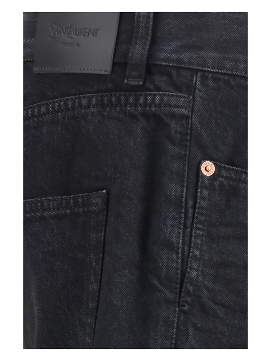 Jeans Slim Fit Denim Black Sand Cotton Trousers