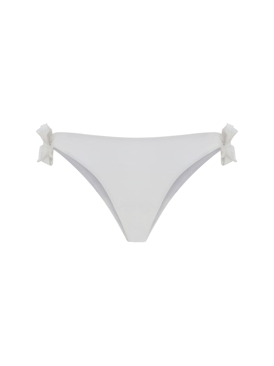 Technical Jersey Bikini Bottoms Bianco Polyamide; Elastane Swimwear