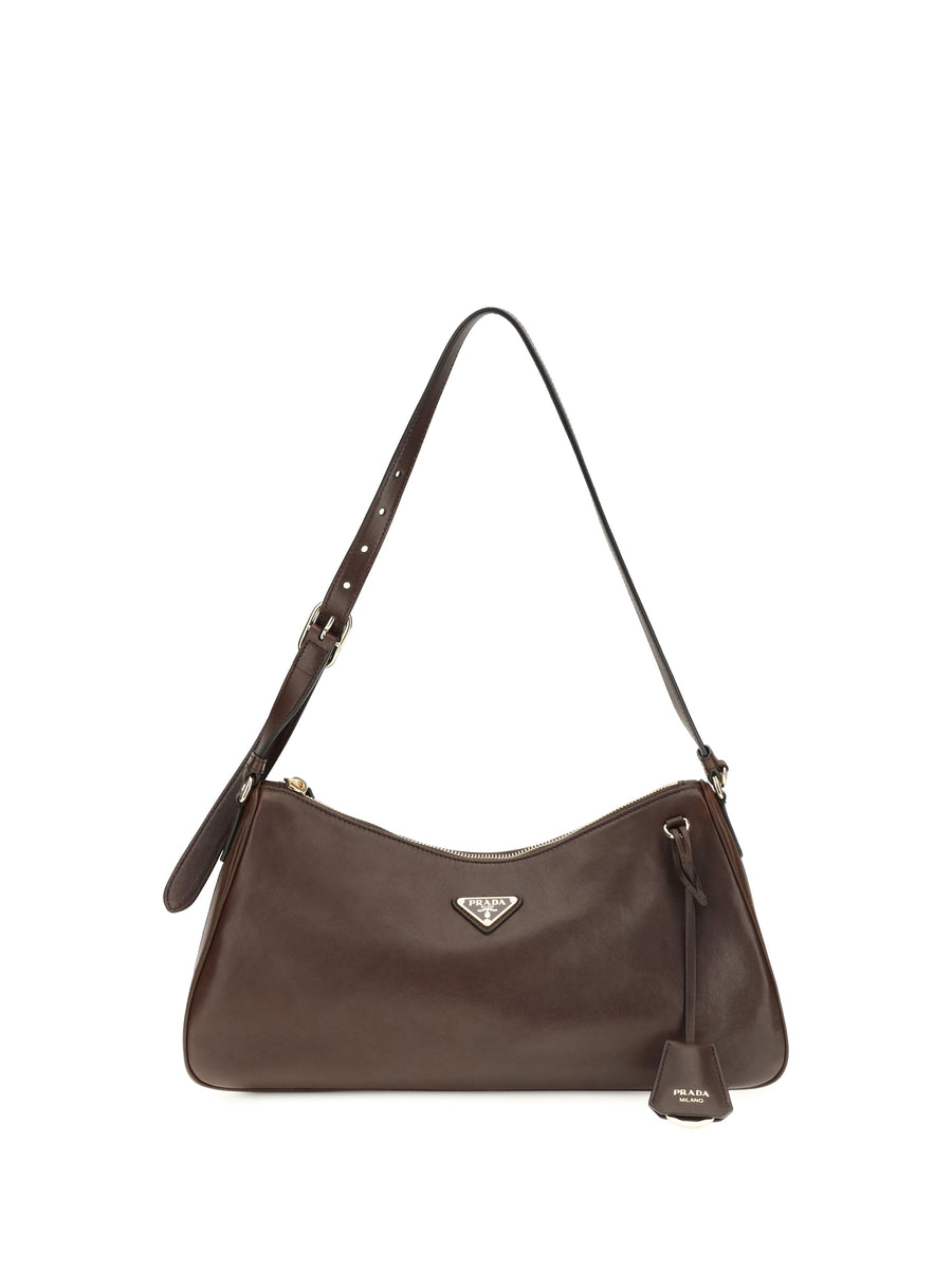 Prada 100% Calf Leather Bos Taurus shoulder bag in brown