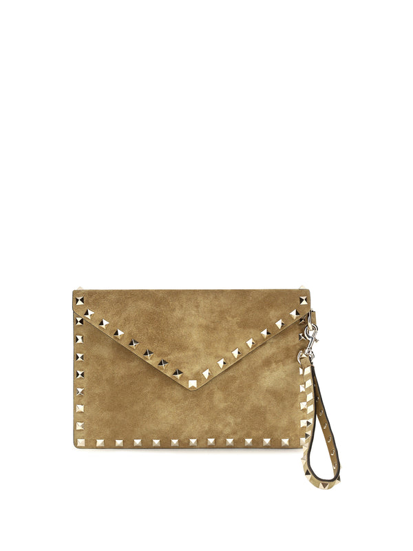Valentino Garavani 100% Suede clutch in beige