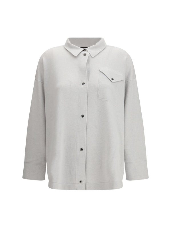 Fabiana Filippi 75% Fleece wool shirt in gray