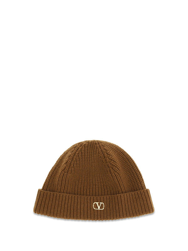 Valentino Garavani 9Y2HB02GATZ 100% Cashmere beanie in brown