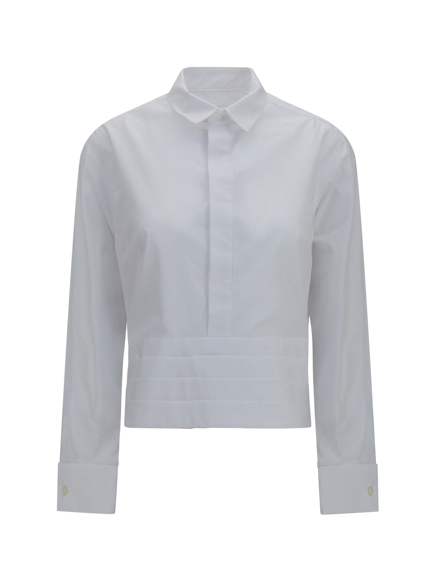 Sacai 75% Cotton shirt in white
