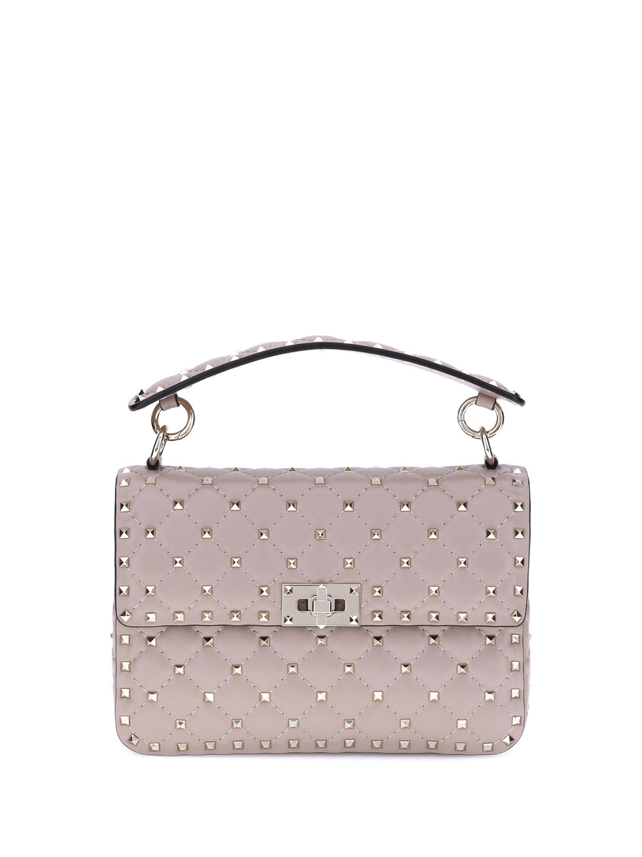 Valentino Garavani 100% lamb leather shoulder bag in pink