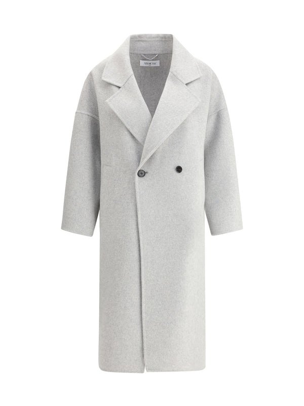 Aftercoat 90% Fleece Wool; 10% Cashmere coat in gray