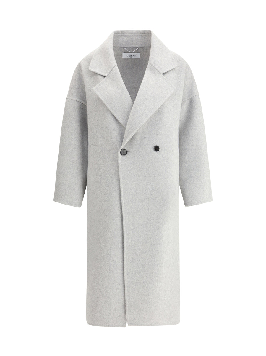 Aftercoat 90% Fleece Wool; 10% Cashmere coat in gray