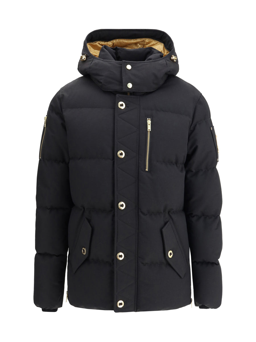 Gold Series 3q Shearling Jacket Blk W/blk Sh Cotton; Nylon