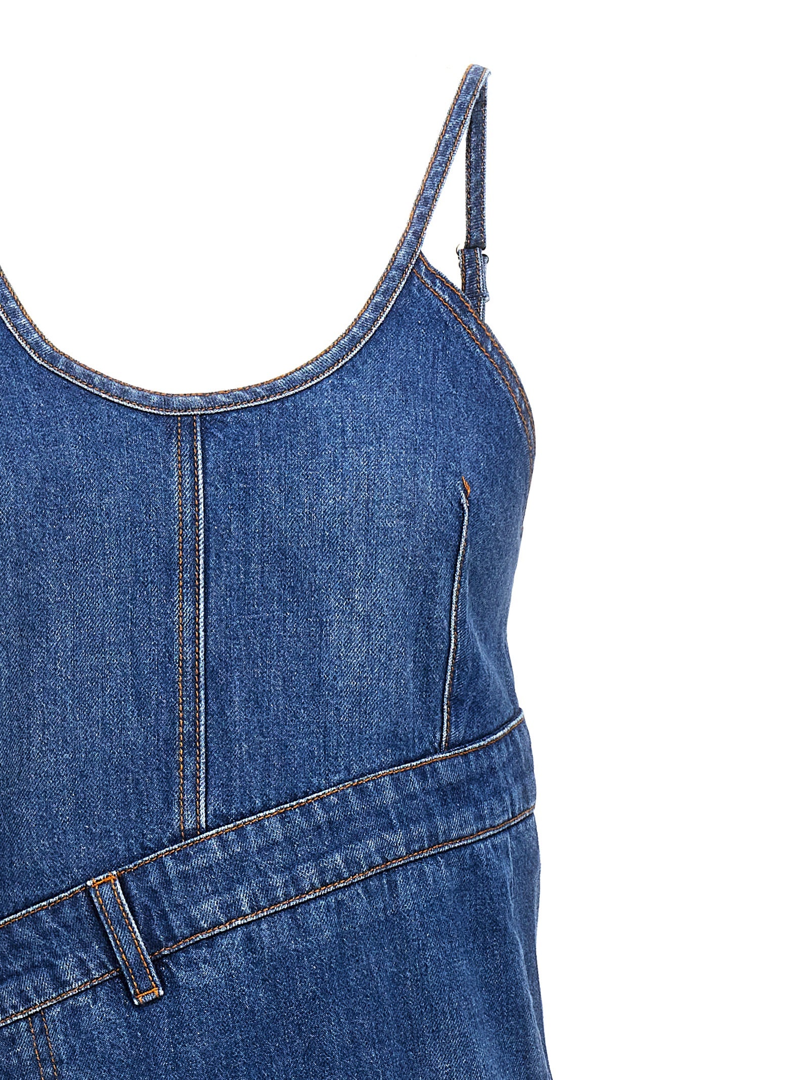 Twisted Strappy dress Blue Cotton