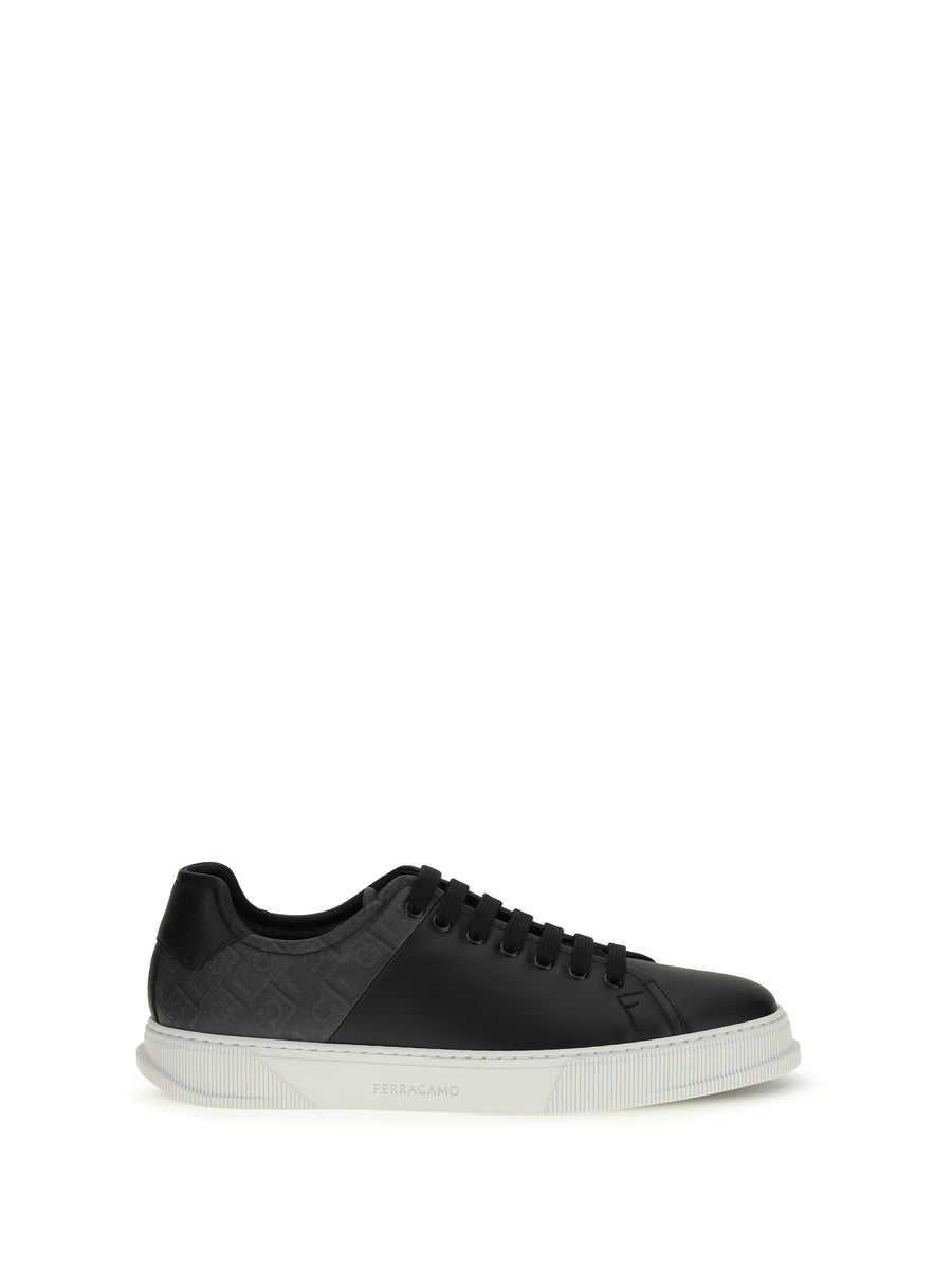 Ferragamo Upper: 100% calf leather; Sole: 100% rubber sneaker in black