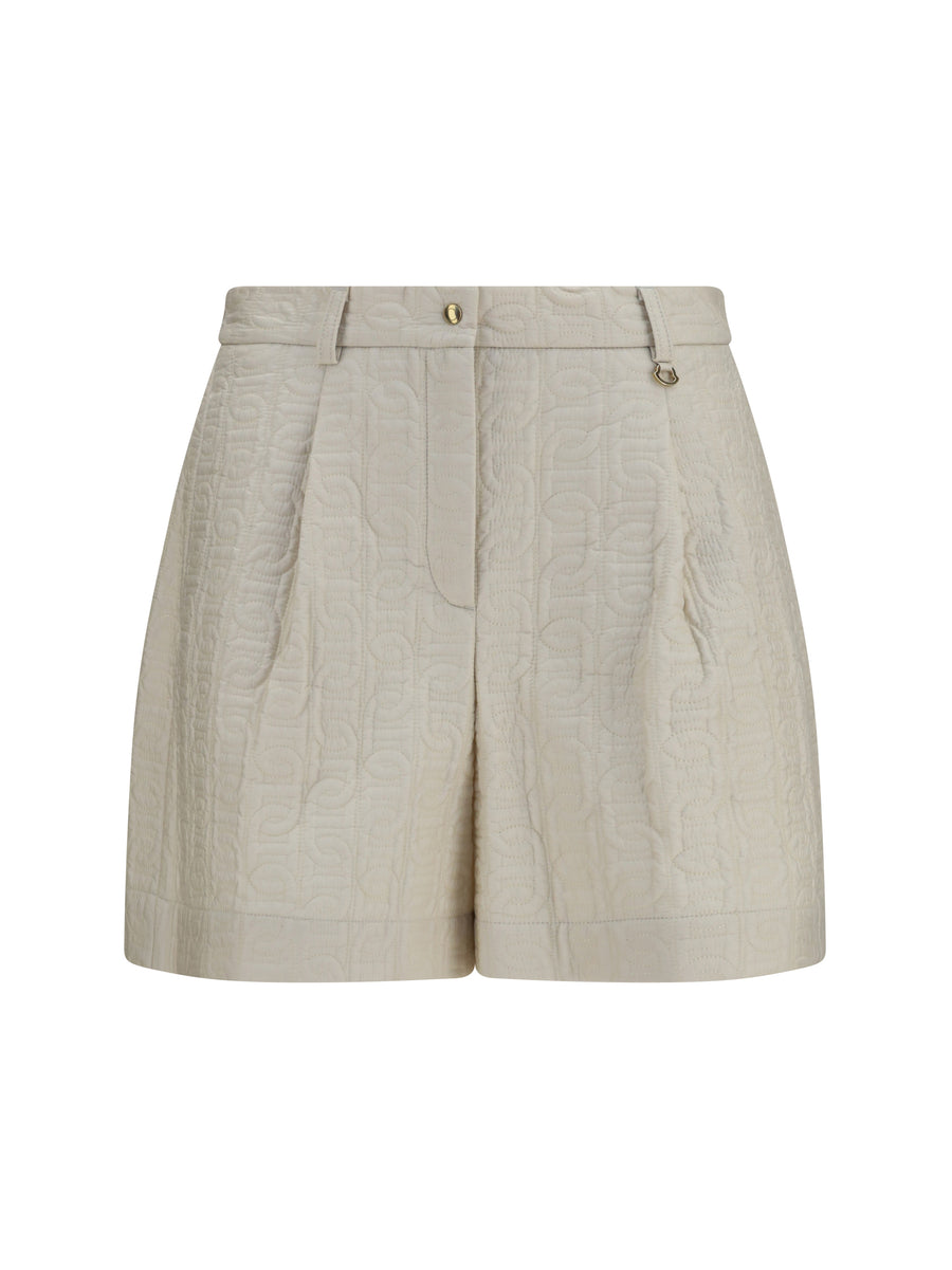 Moncler 100% Polyamide bermuda shorts in beige