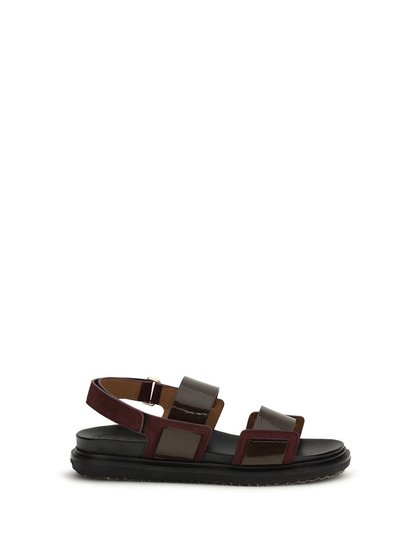 Marni Upper: 100% calf leather; Sole: 100% rubber sandal in brown