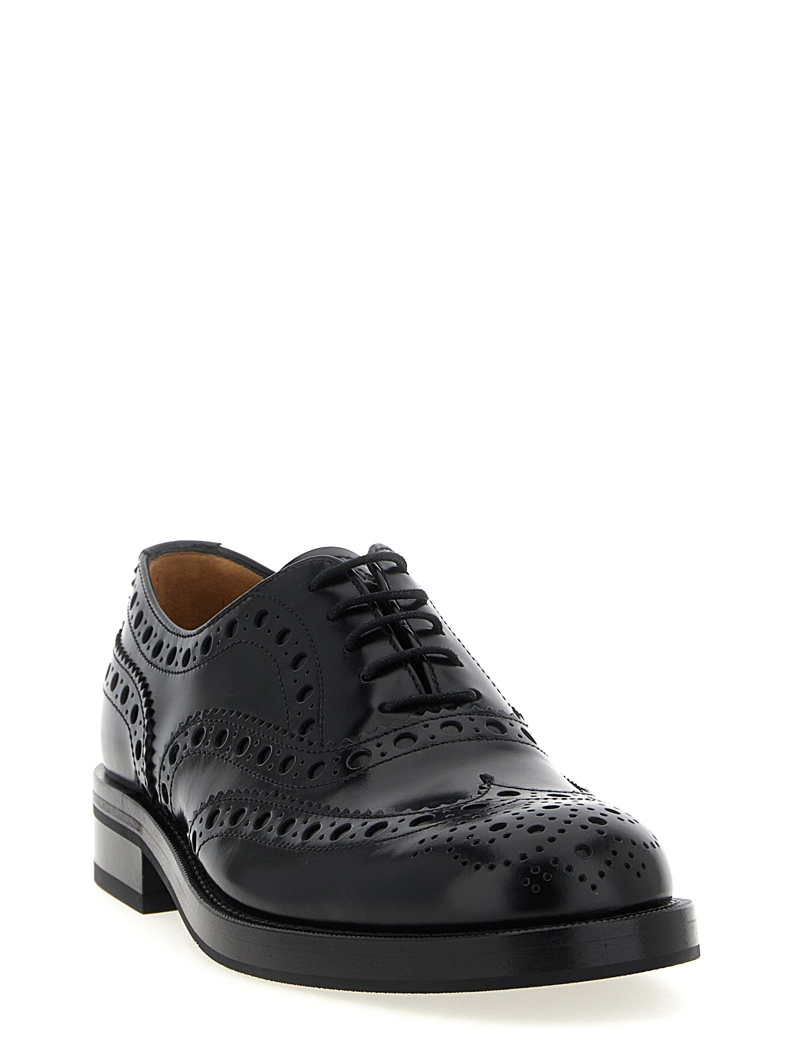 Pilar lace up shoes Black Calfskin Leather (bos Taurus)