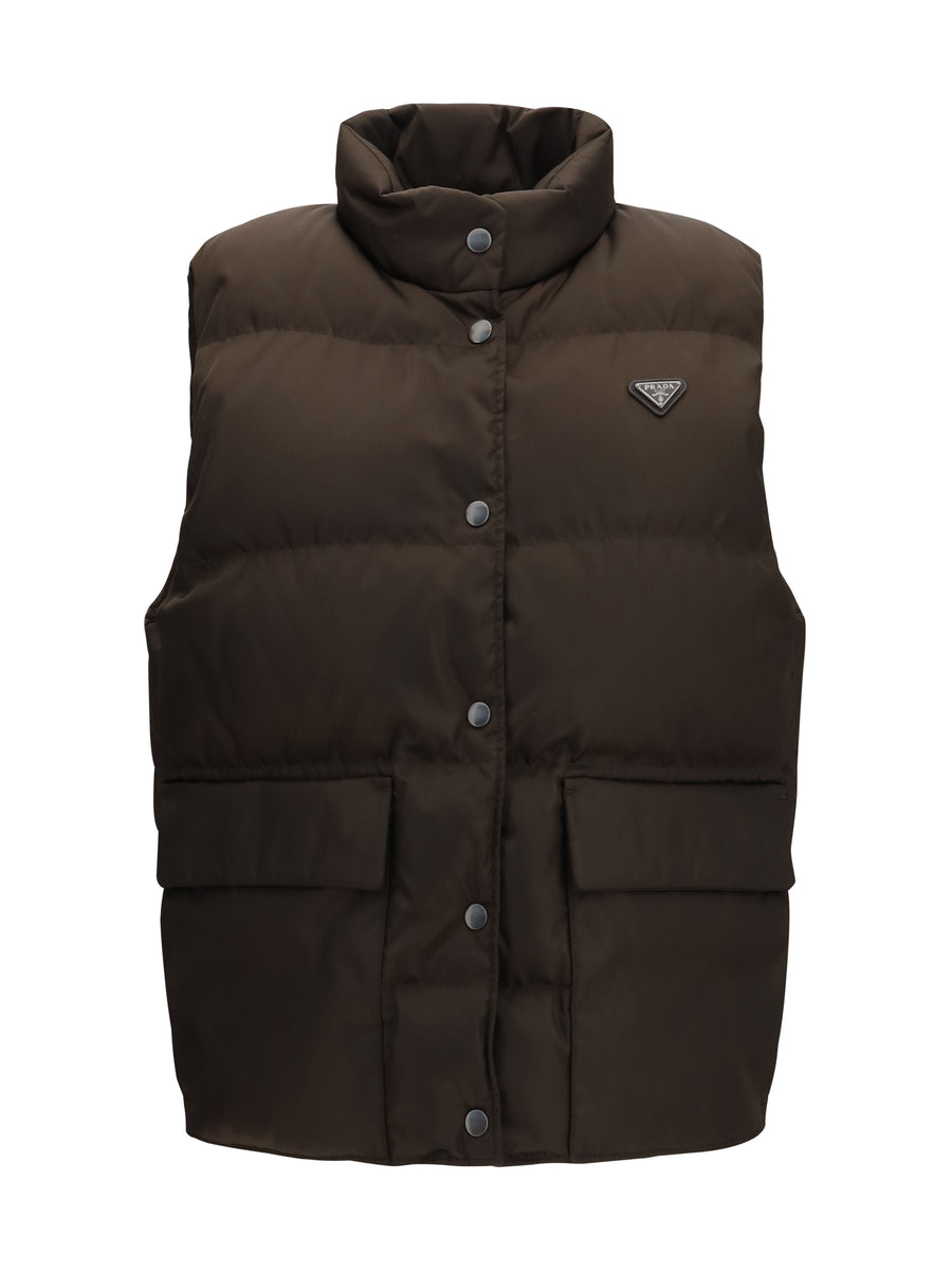 Re-Nylon Down Gilet Cacao Jackets