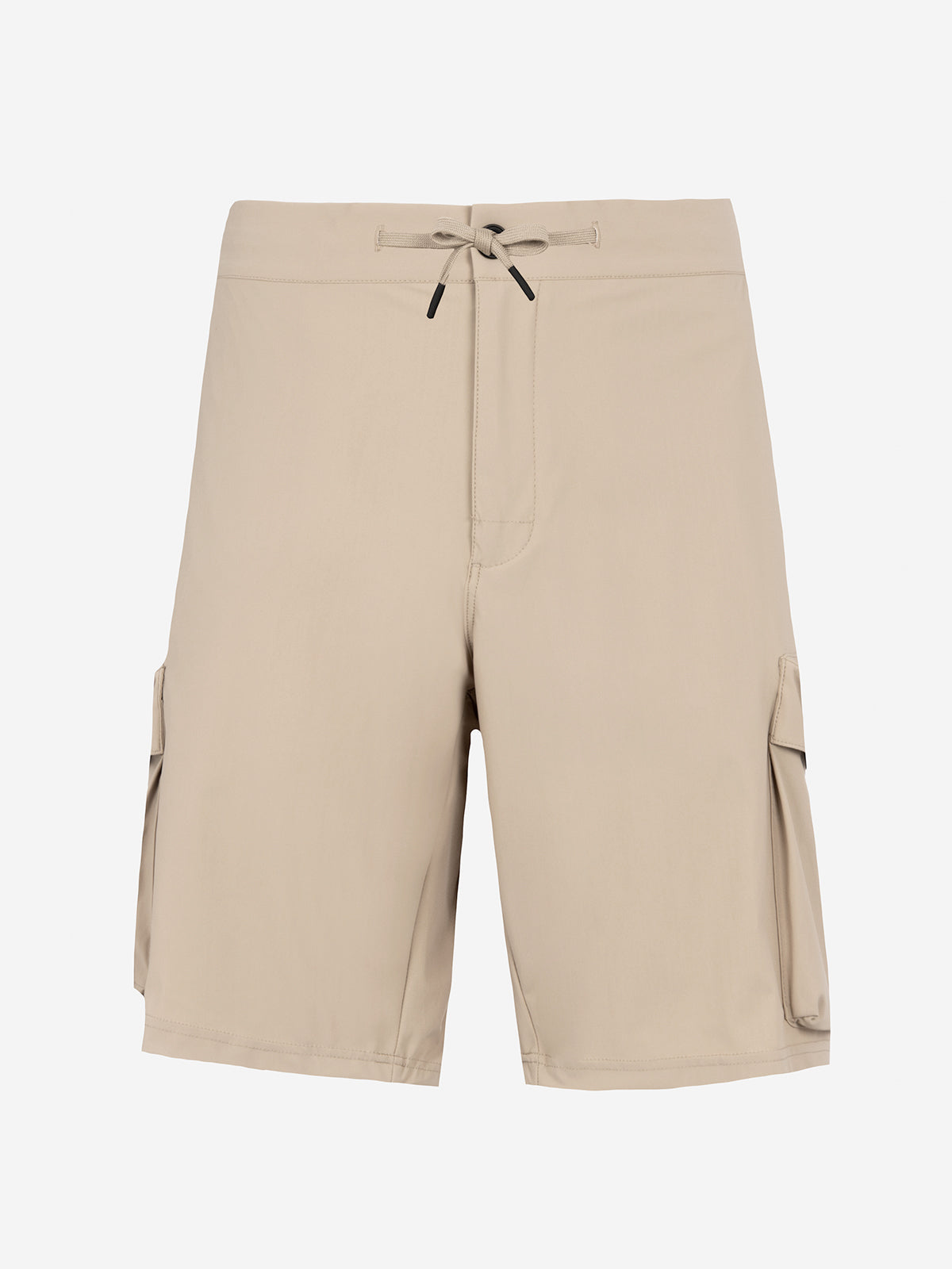 Beige Technic Fabric Bermuda Shorts Deck White Pant