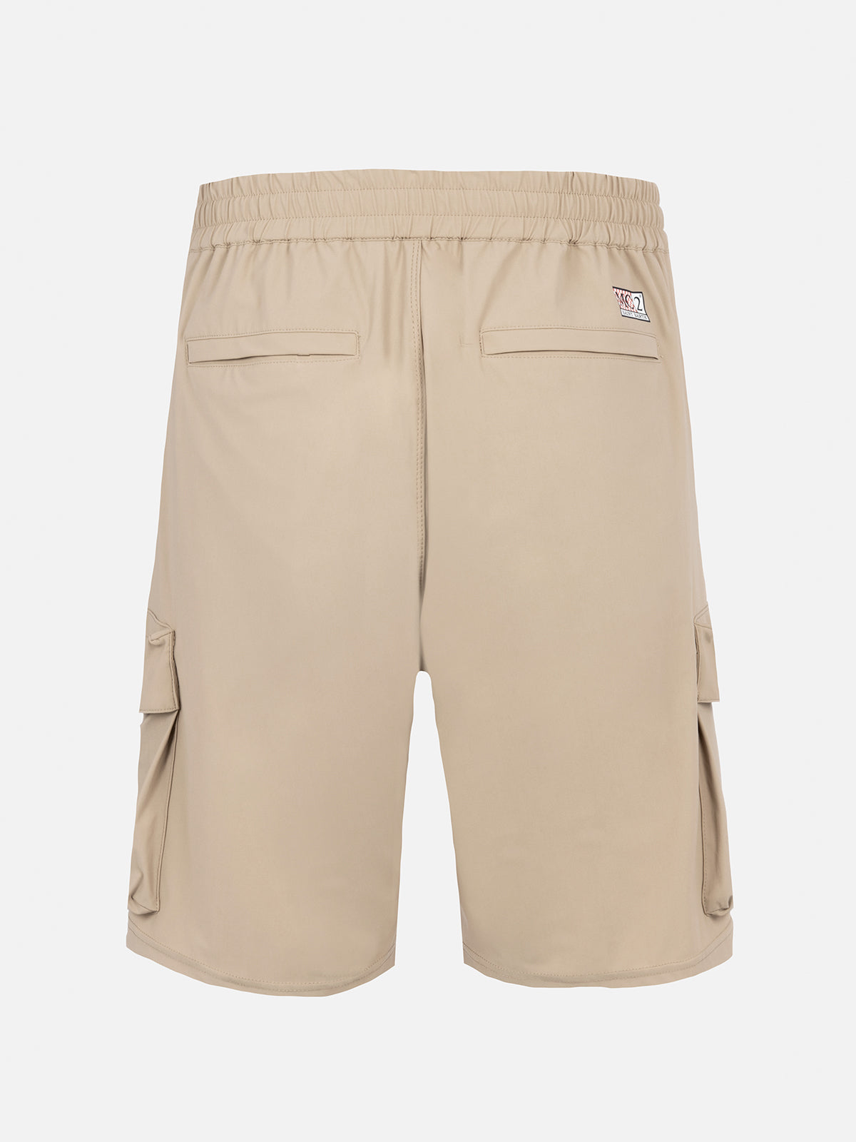 Beige Technic Fabric Bermuda Shorts Deck White Pant