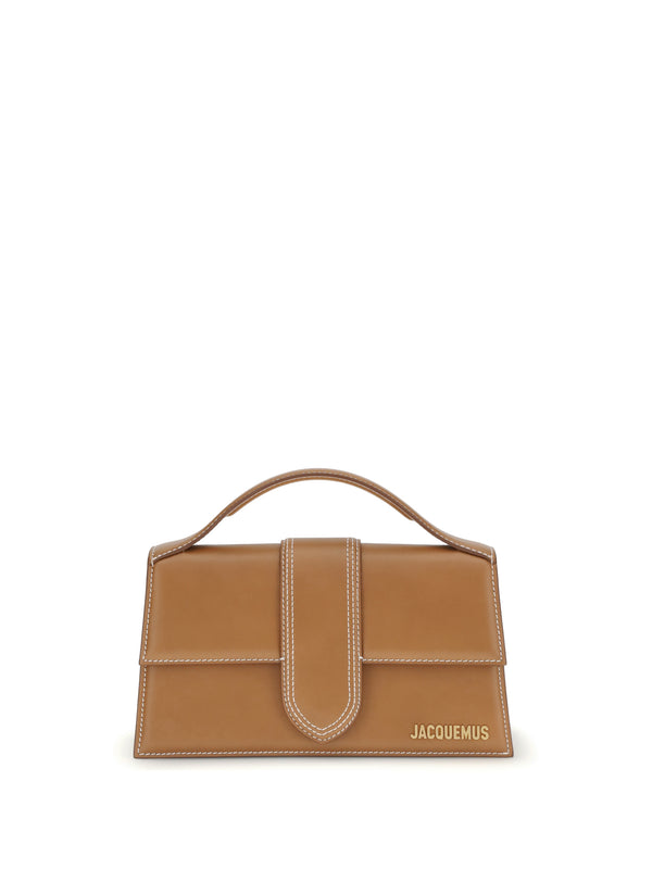 Jacquemus 100% Calf Leather Bos Taurus top handle bag in brown