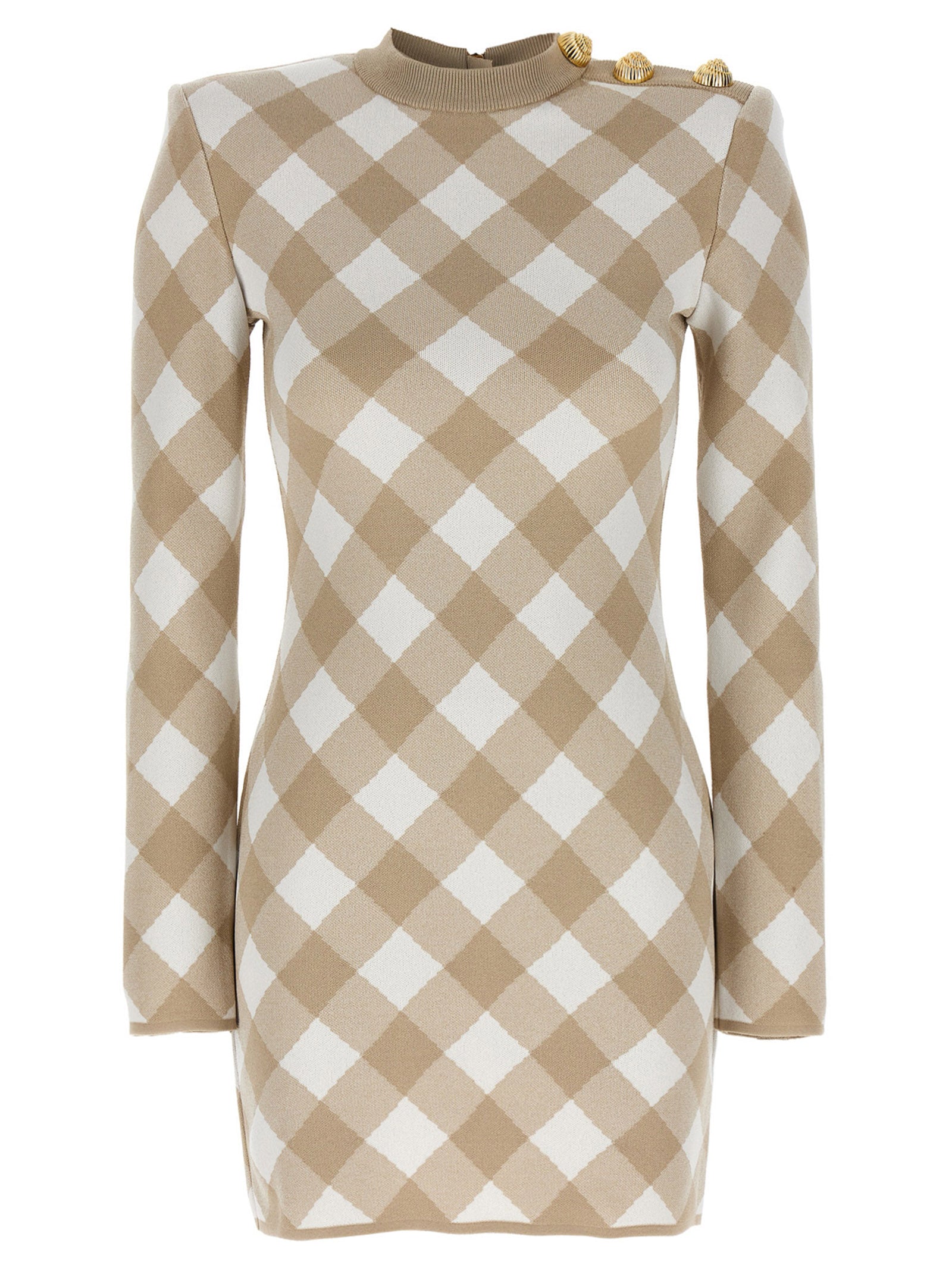Vichy dress Beige Viscose