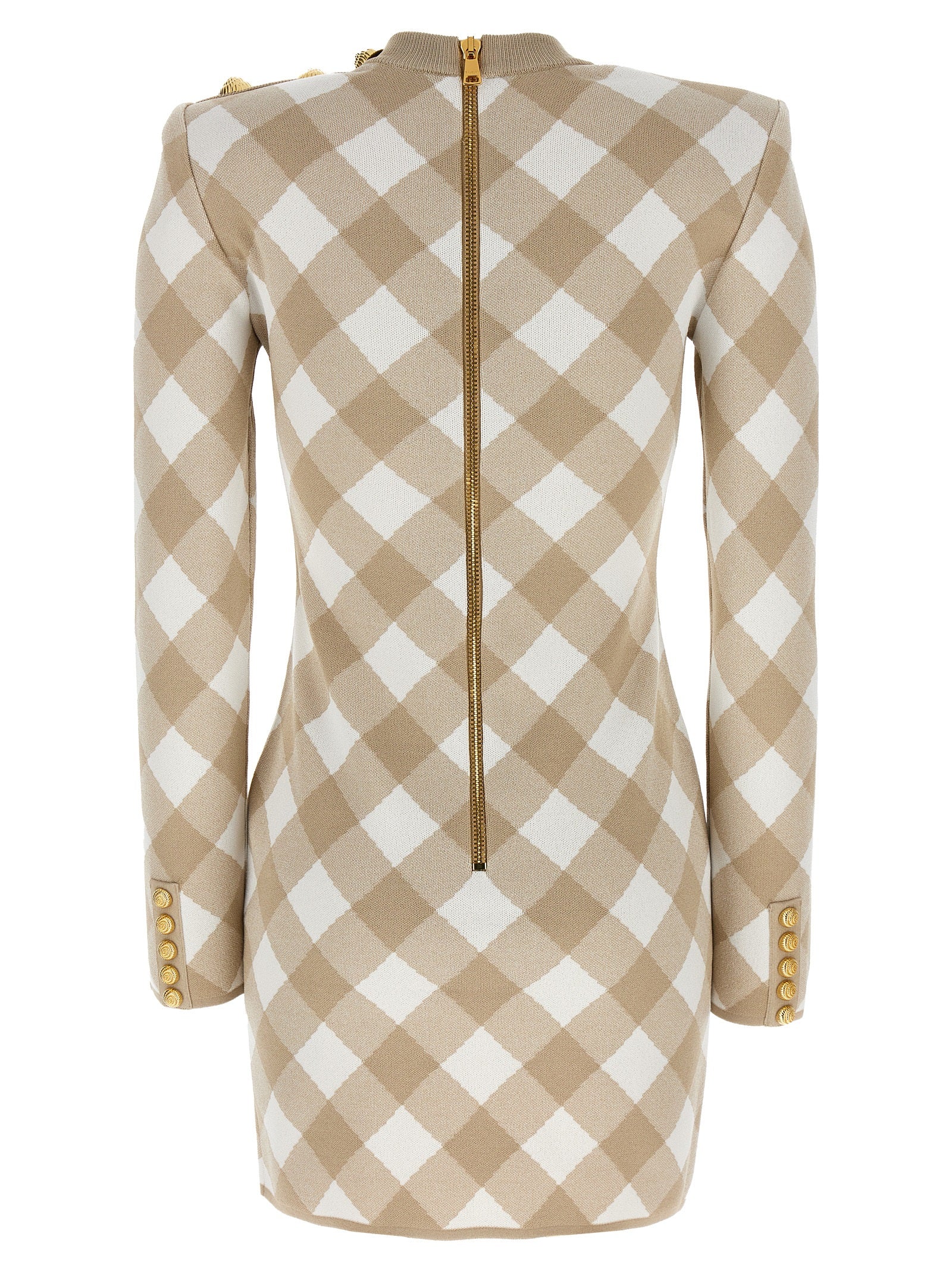 Vichy dress Beige Viscose