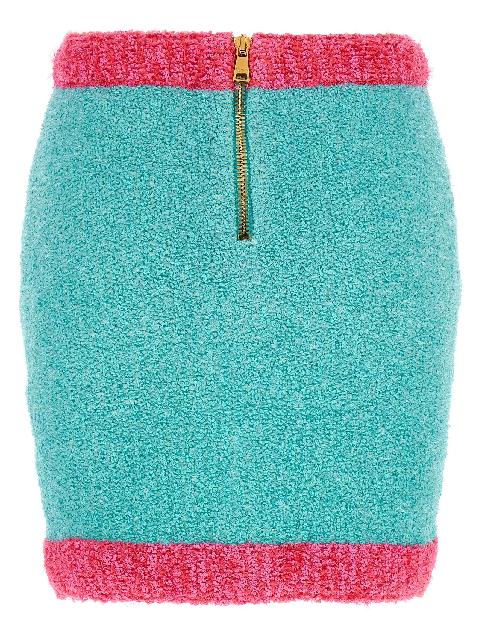 Leone button two-tone skirt Multicolor