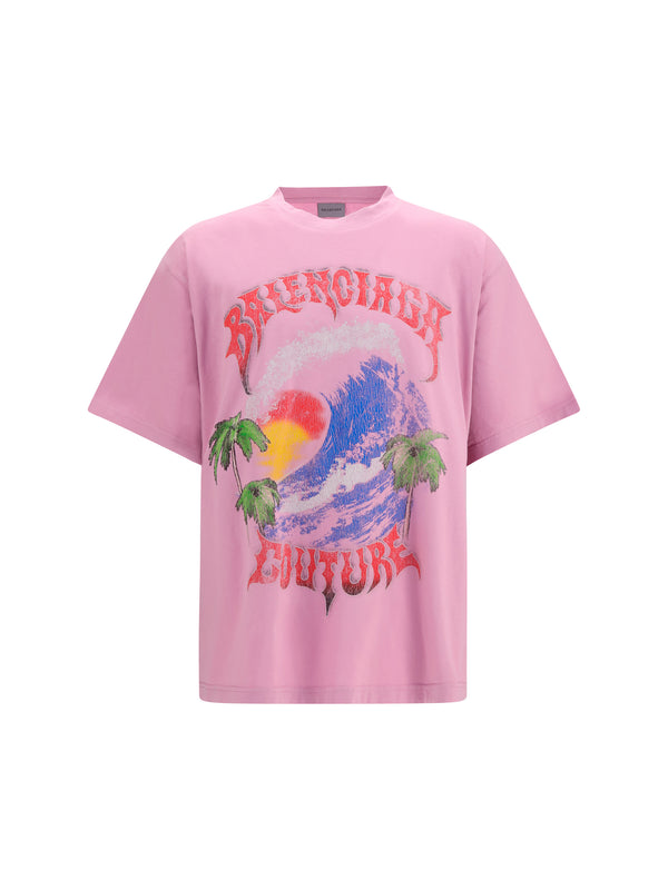 Balenciaga 100% Cotton t-shirt in pink