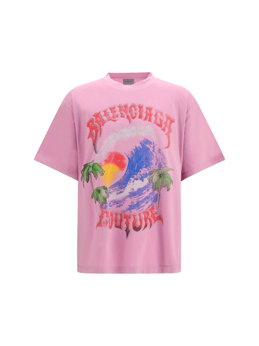 Balenciaga 100% Cotton t-shirt in pink