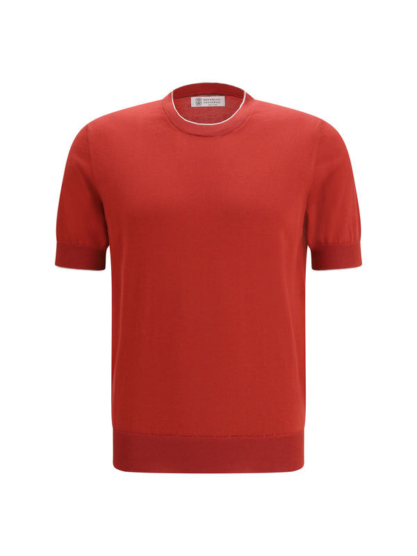 Brunello Cucinelli 100% Cotton t-shirt in red