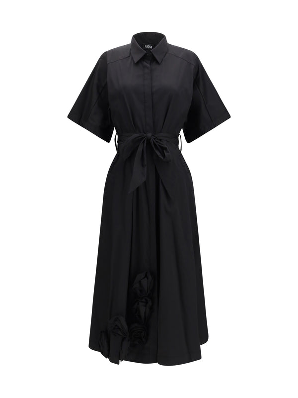 Ella 68% Cotton dress in black