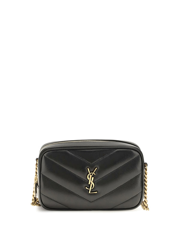 Saint Laurent 100% lamb leather shoulder bag in black