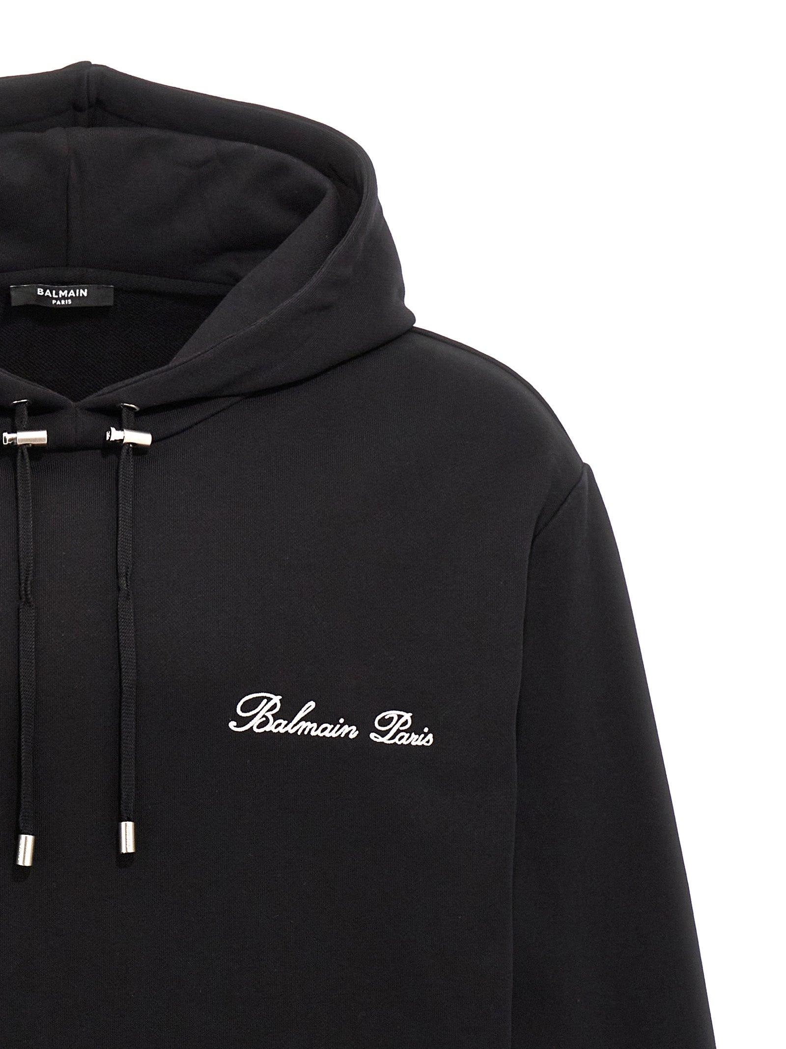 Balmain Signature hoodie Black Cotton Sweatshirt