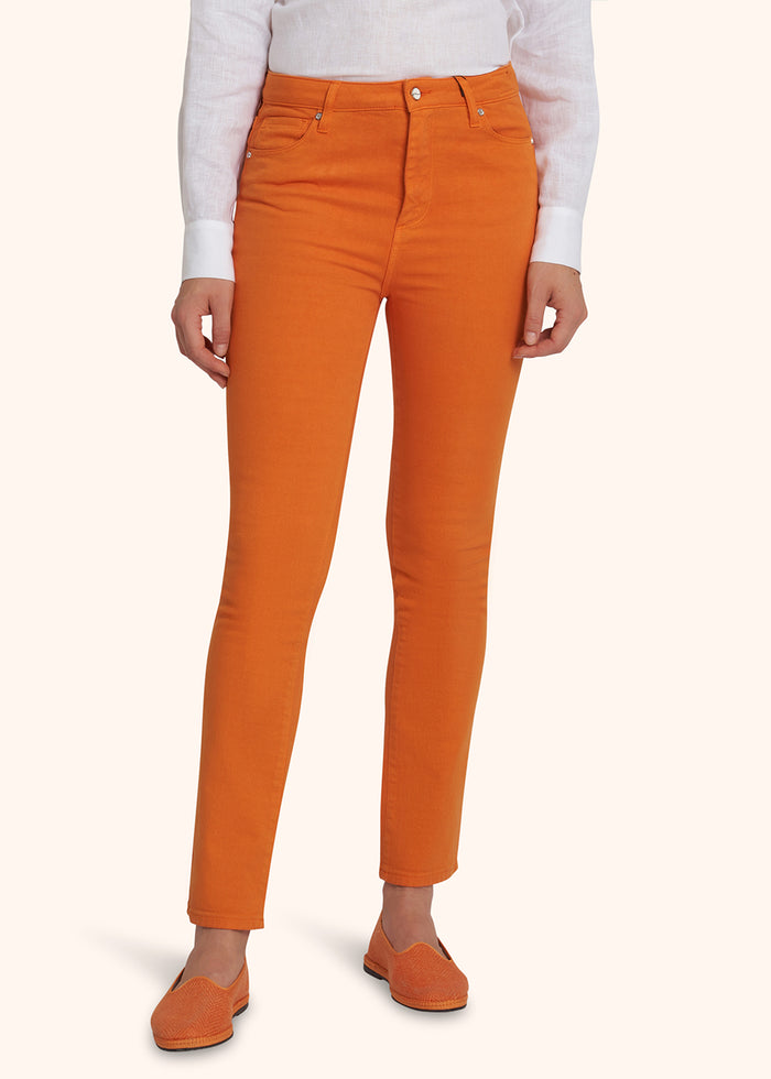 TROUSERS COTTON Orange Elastane Jean