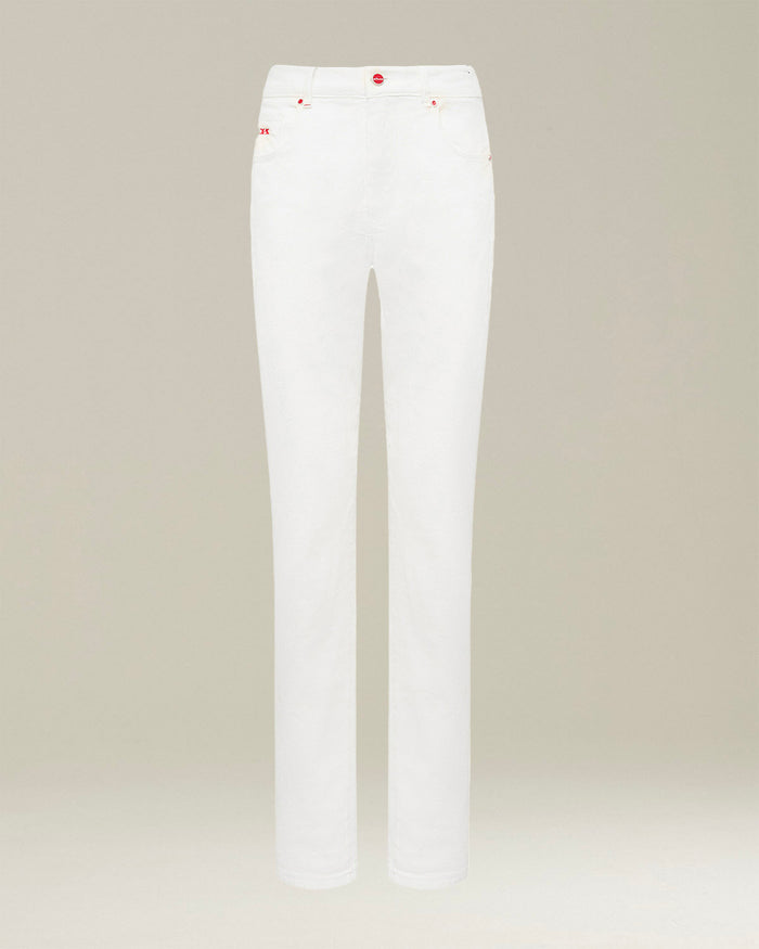 TROUSERS COTTON White Elastane Jean