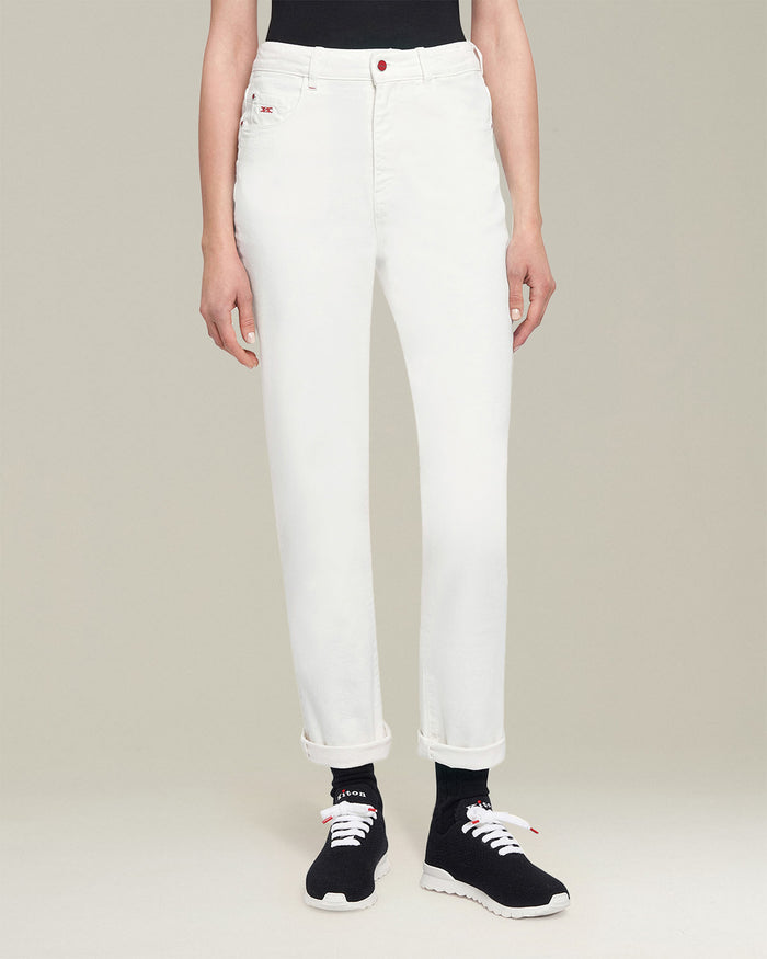 TROUSERS COTTON White Elastane Jean