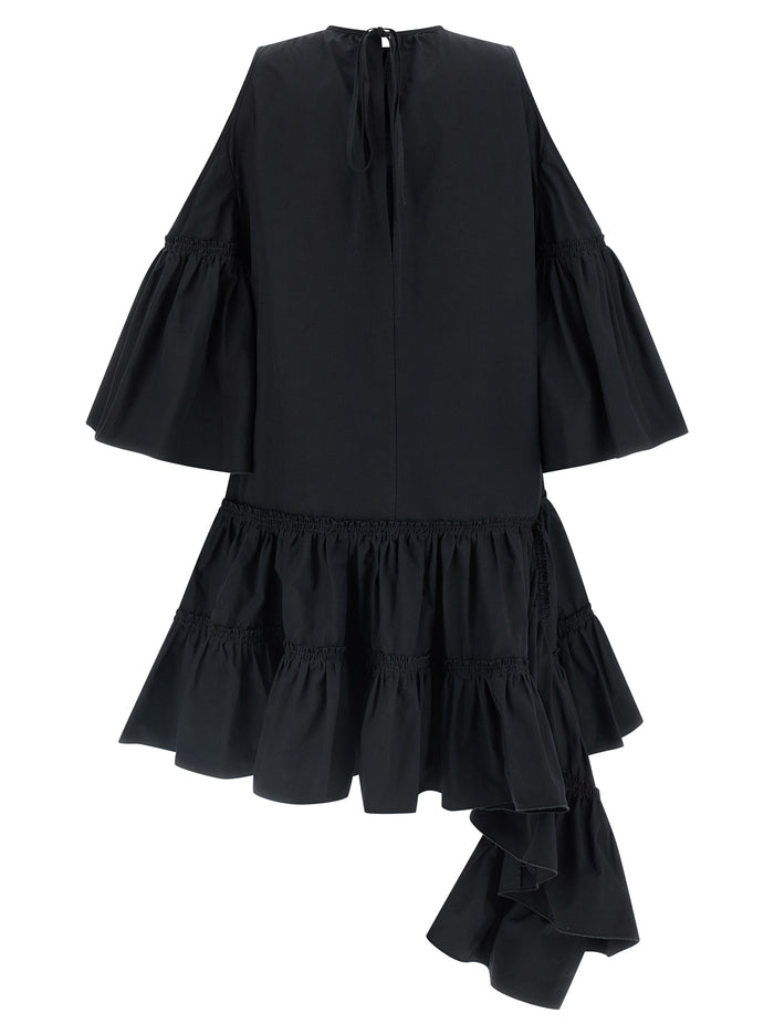 Ruffles dress Black Cotton