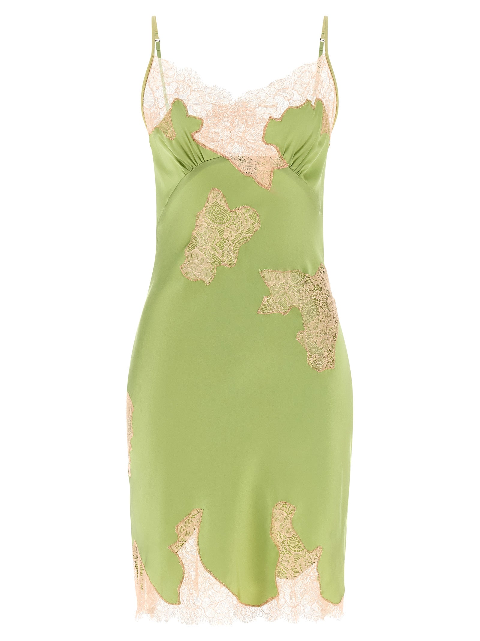 Signature Lace Dress Green Viscose Spandex