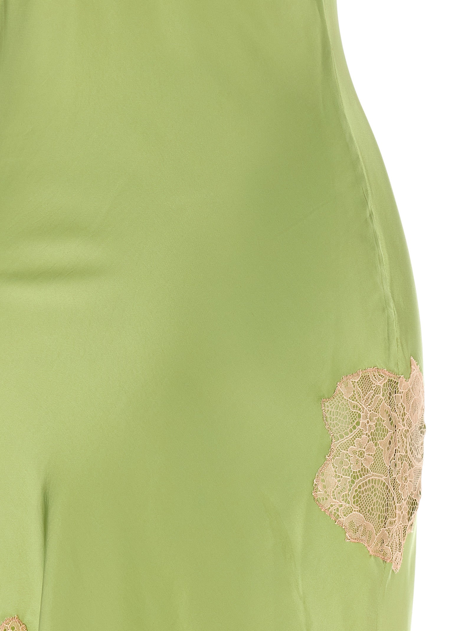 Signature Lace Dress Green Viscose Spandex
