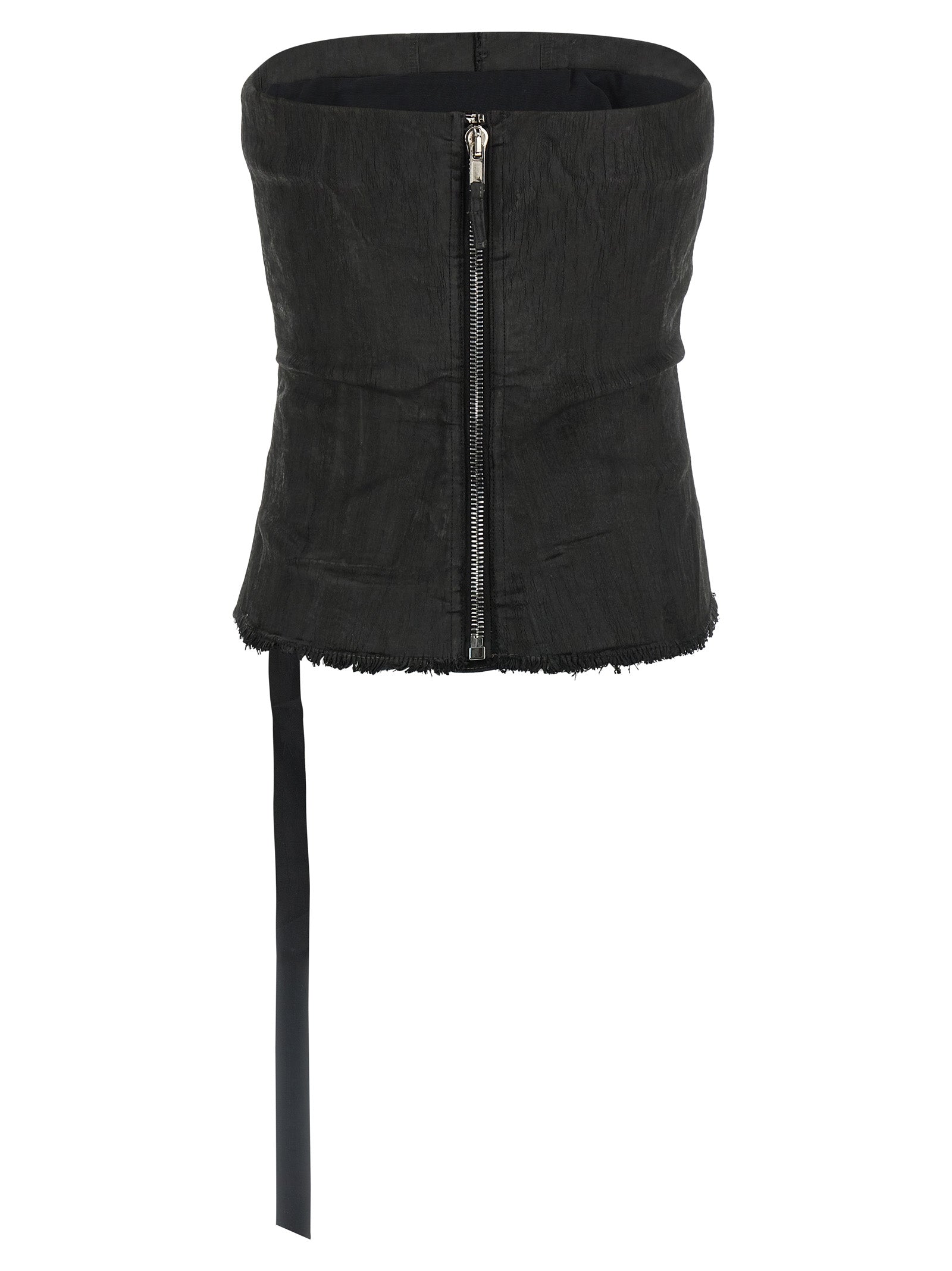 Bustier top Black Cotton Elastane Ru Tops