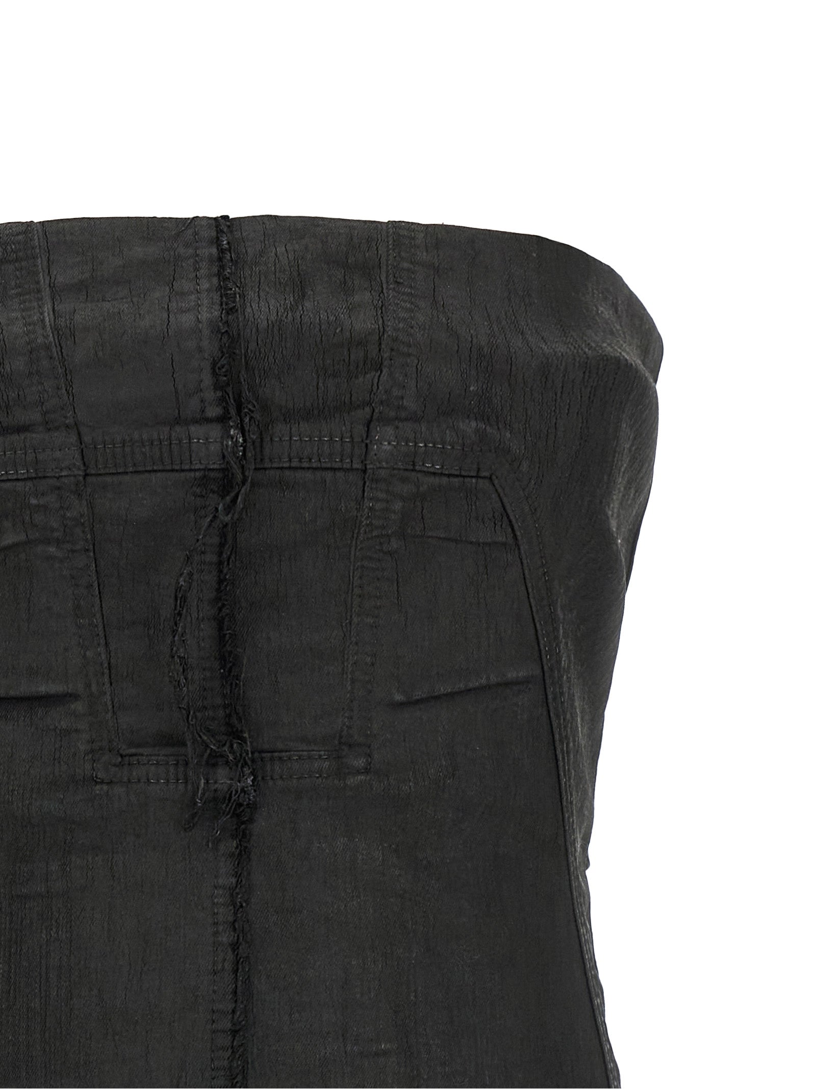Bustier top Black Cotton Elastane Ru Tops