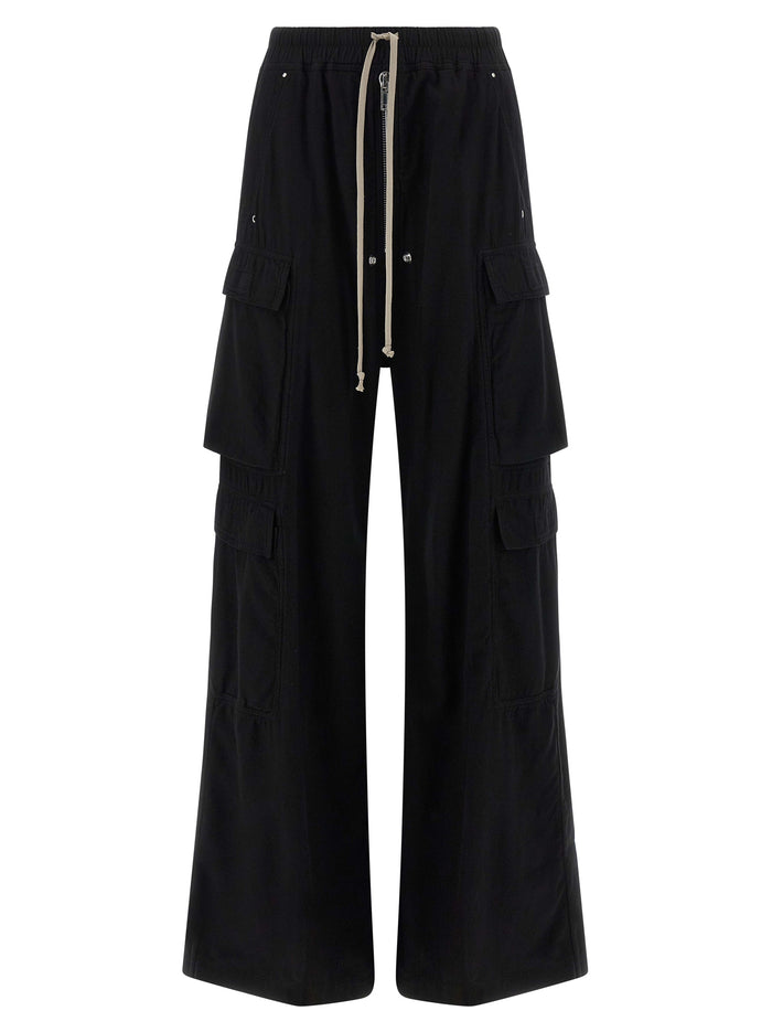 Double Cargo Jumbo Belas pants Black Cotton