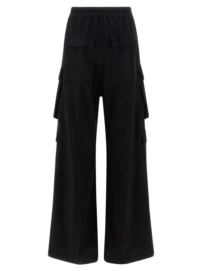 Double Cargo Jumbo Belas pants Black Cotton