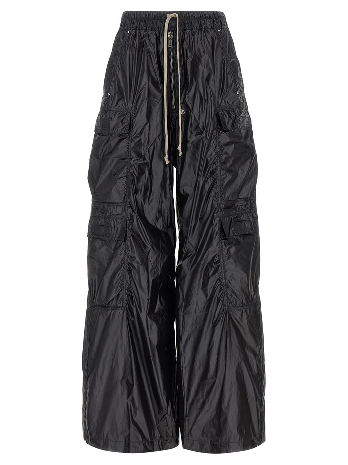 Double Cargo Jumbo Belas pants Black Nylon