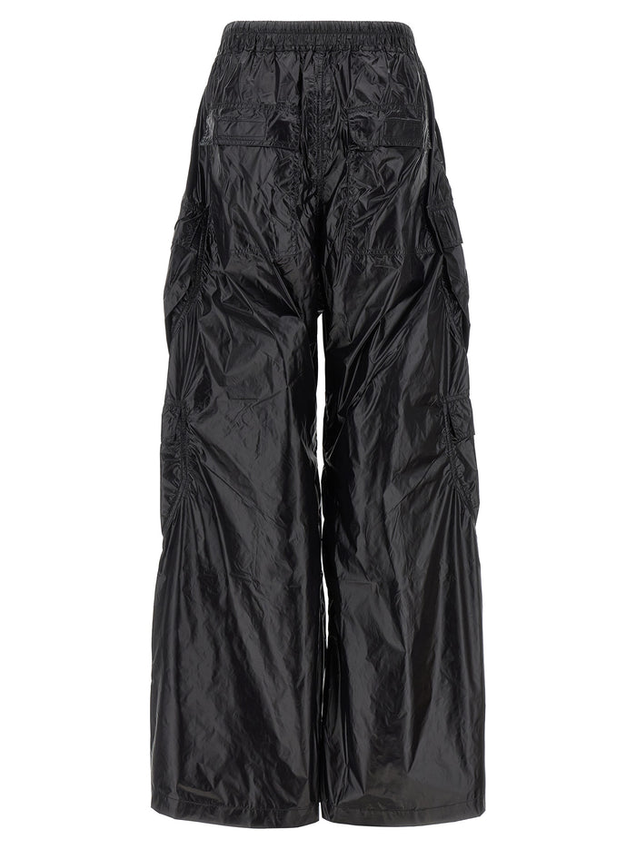 Double Cargo Jumbo Belas pants Black Nylon