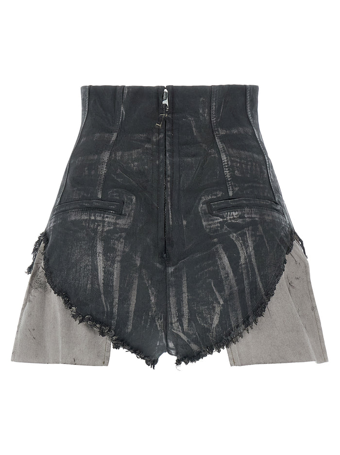 Dirt Cutoffs shorts Brown Cotton Elastane Ru Bermuda