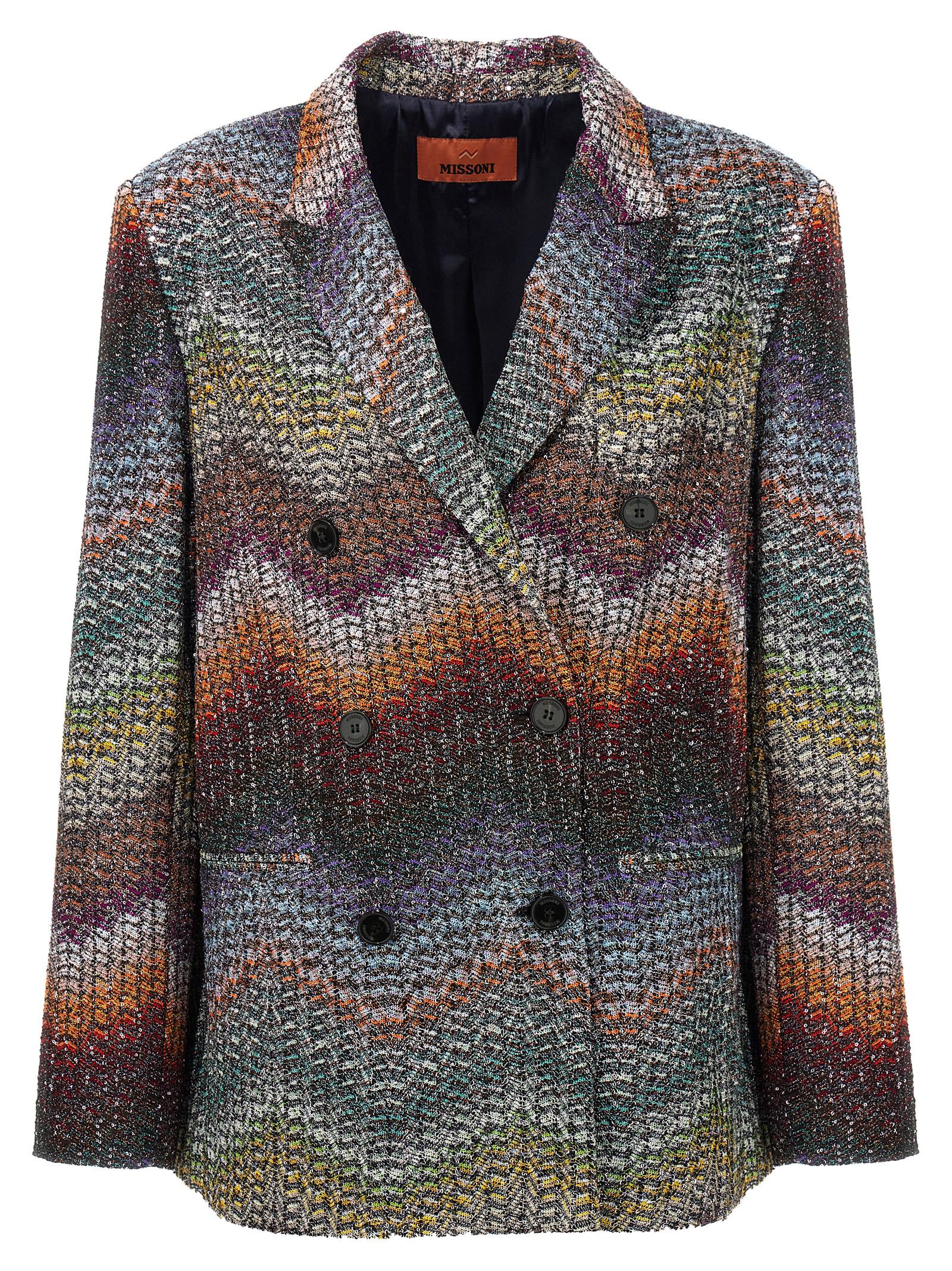 Lamé And Sequin Viscose Blazer Metal Polyamide Blazer, Suits