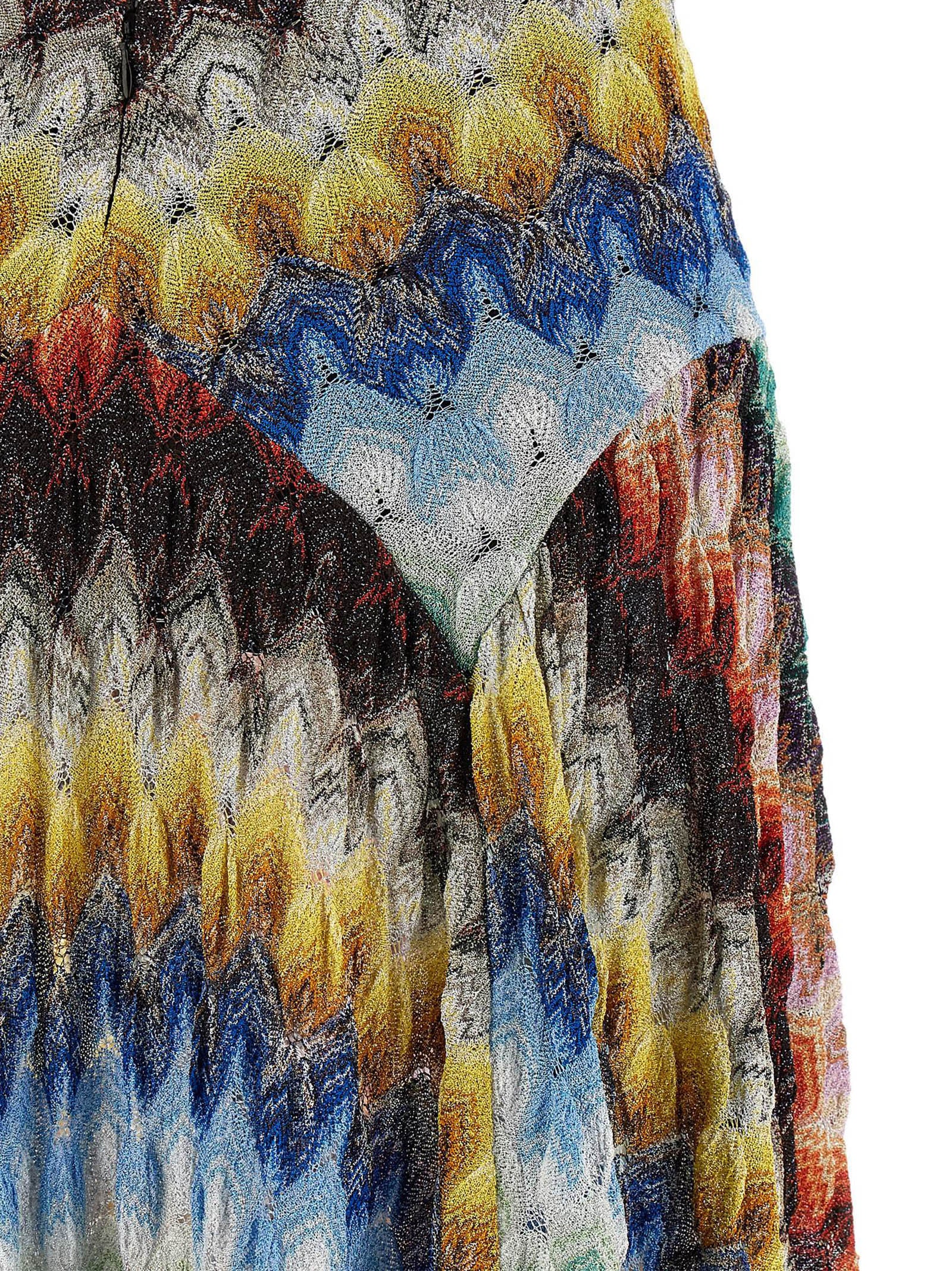 Sleeveless Multicolor Viscose Dress