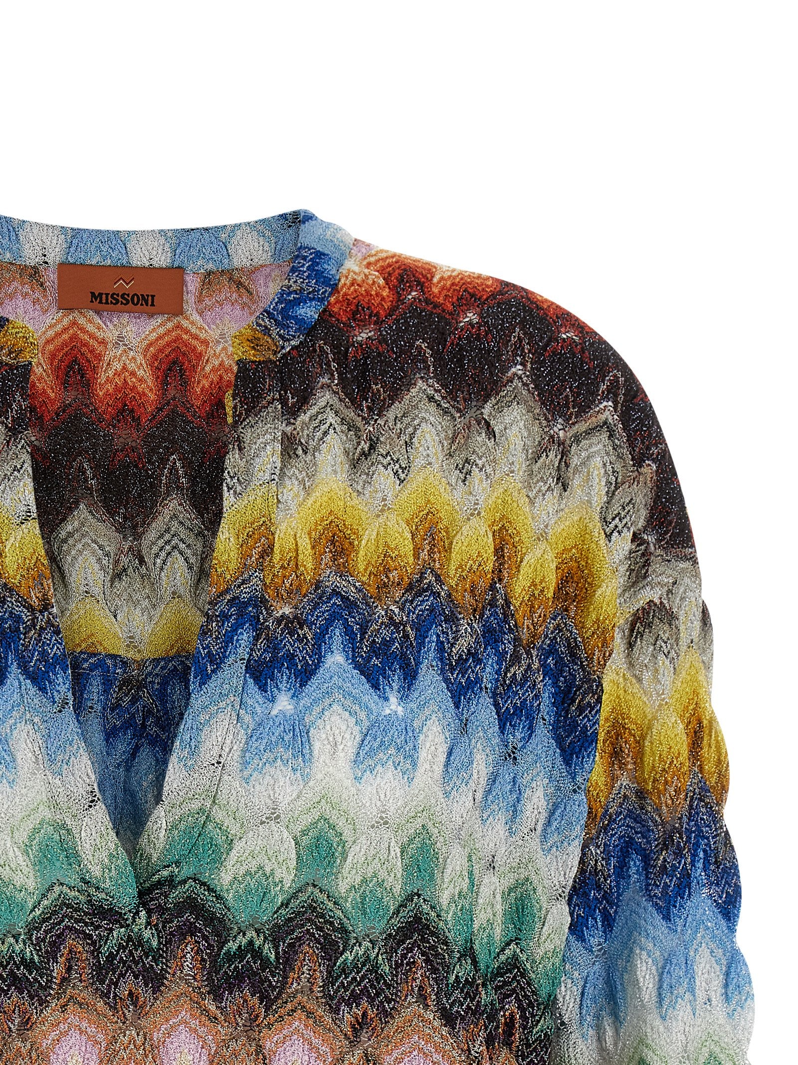 Knitted Blouse Multicolor Viscose Shirt