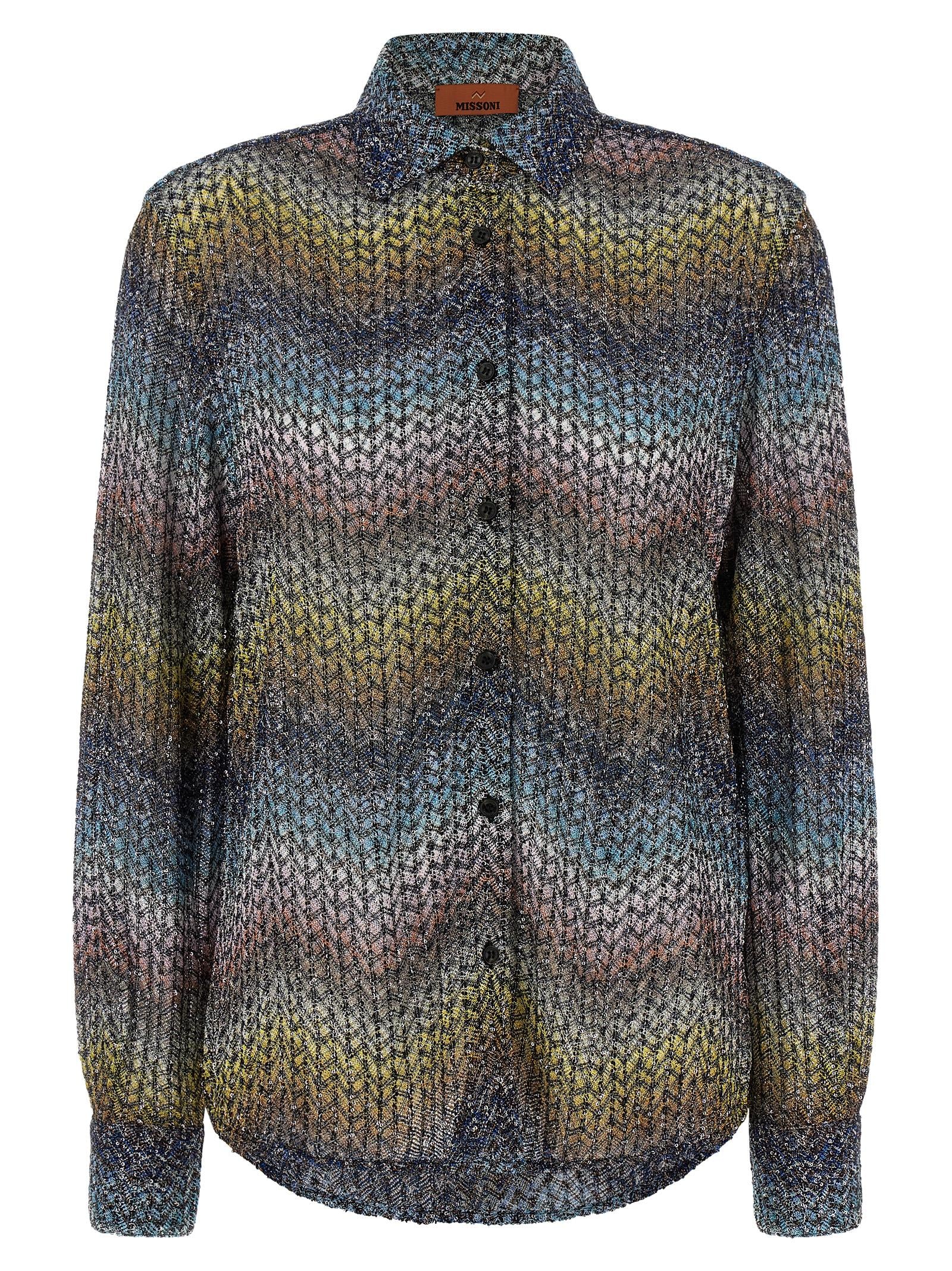 Lamé Viscose Shirt Multicolor Shirt, Blouse