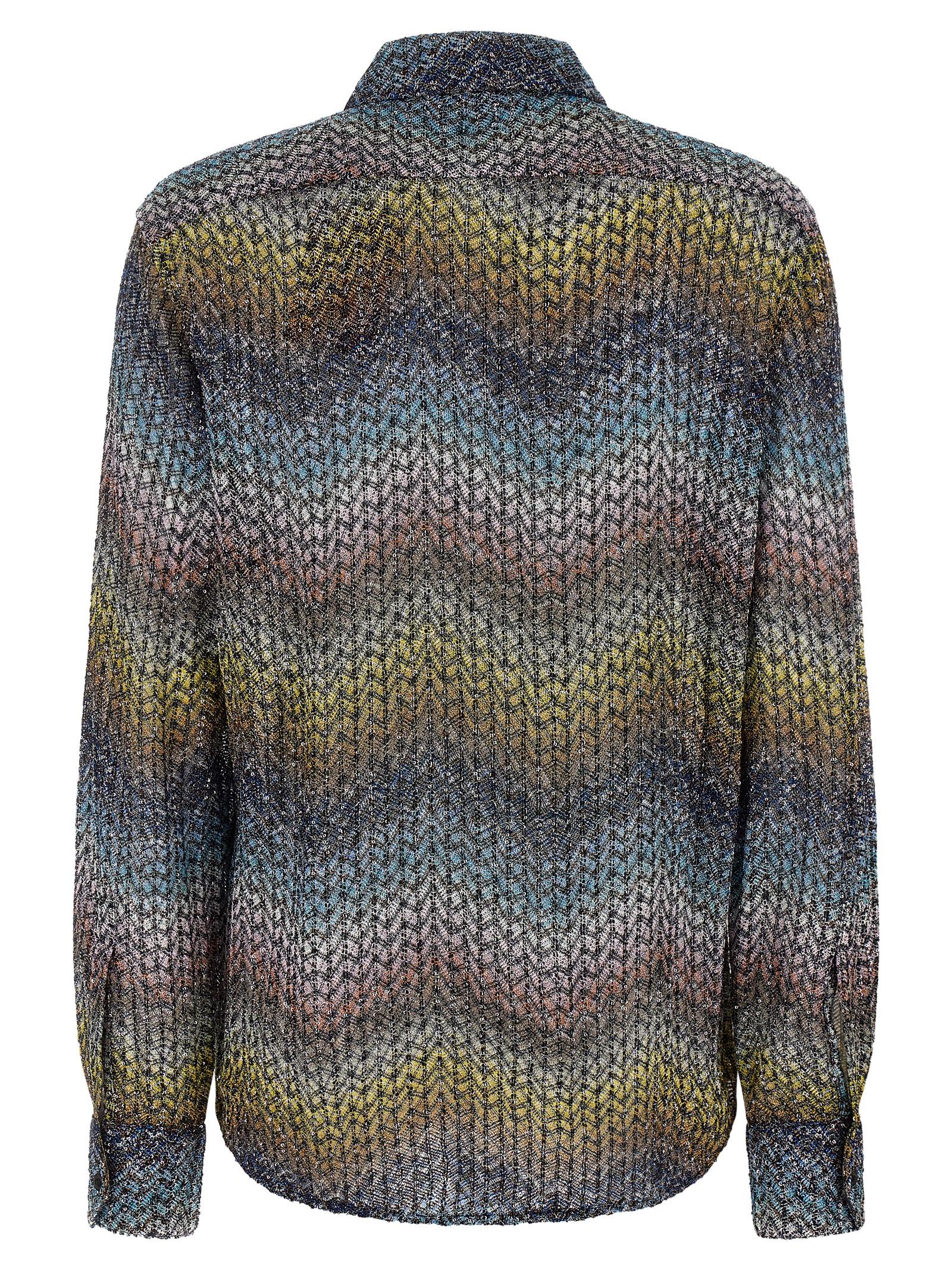 Lamé Viscose Shirt Multicolor Shirt, Blouse