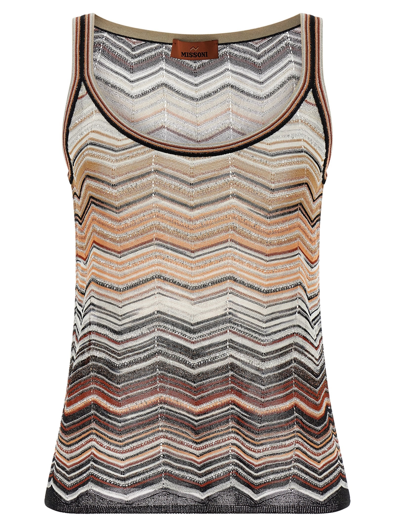 Tank top chevron lamé Multicolor Viscose Me Polyamide Tops