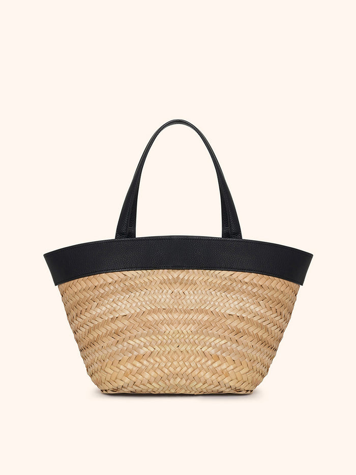 ARA - BAG STRAW Natural/black Calfskin Bags/wallets