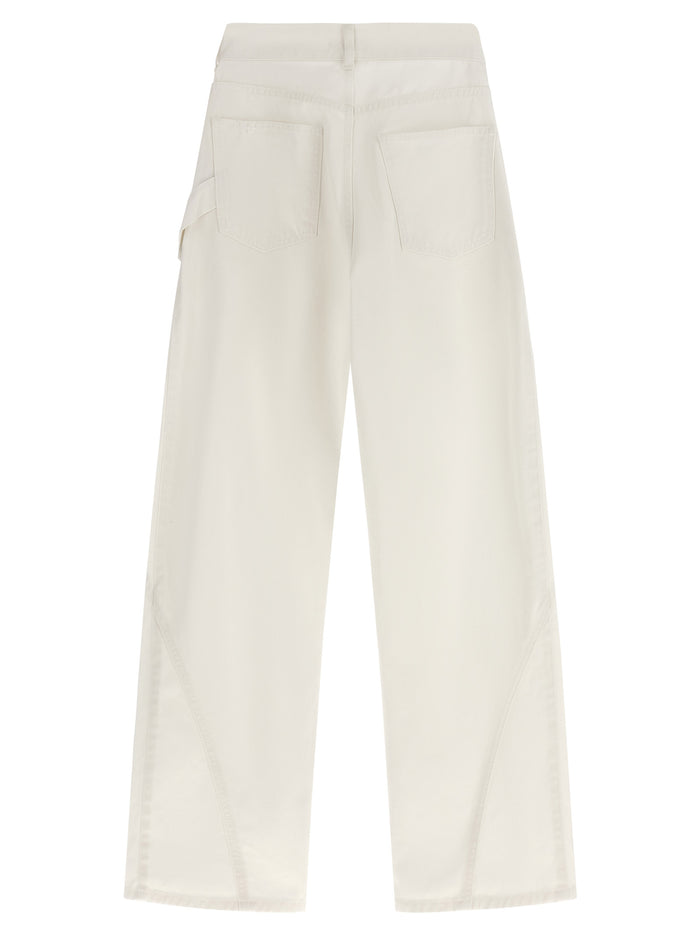 Twisted Workwear jeans White Cotton